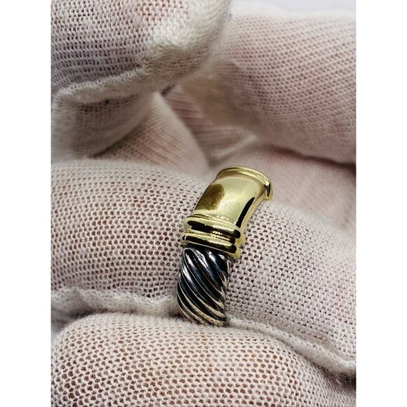 David Yurman Gold and Silver Women's Ring - Picture 4 of 8